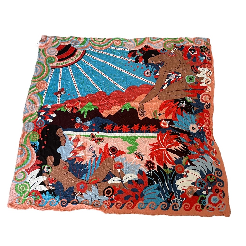 Bimba Y Loya Man and Woman Tropical Volcano Colorful Scarf